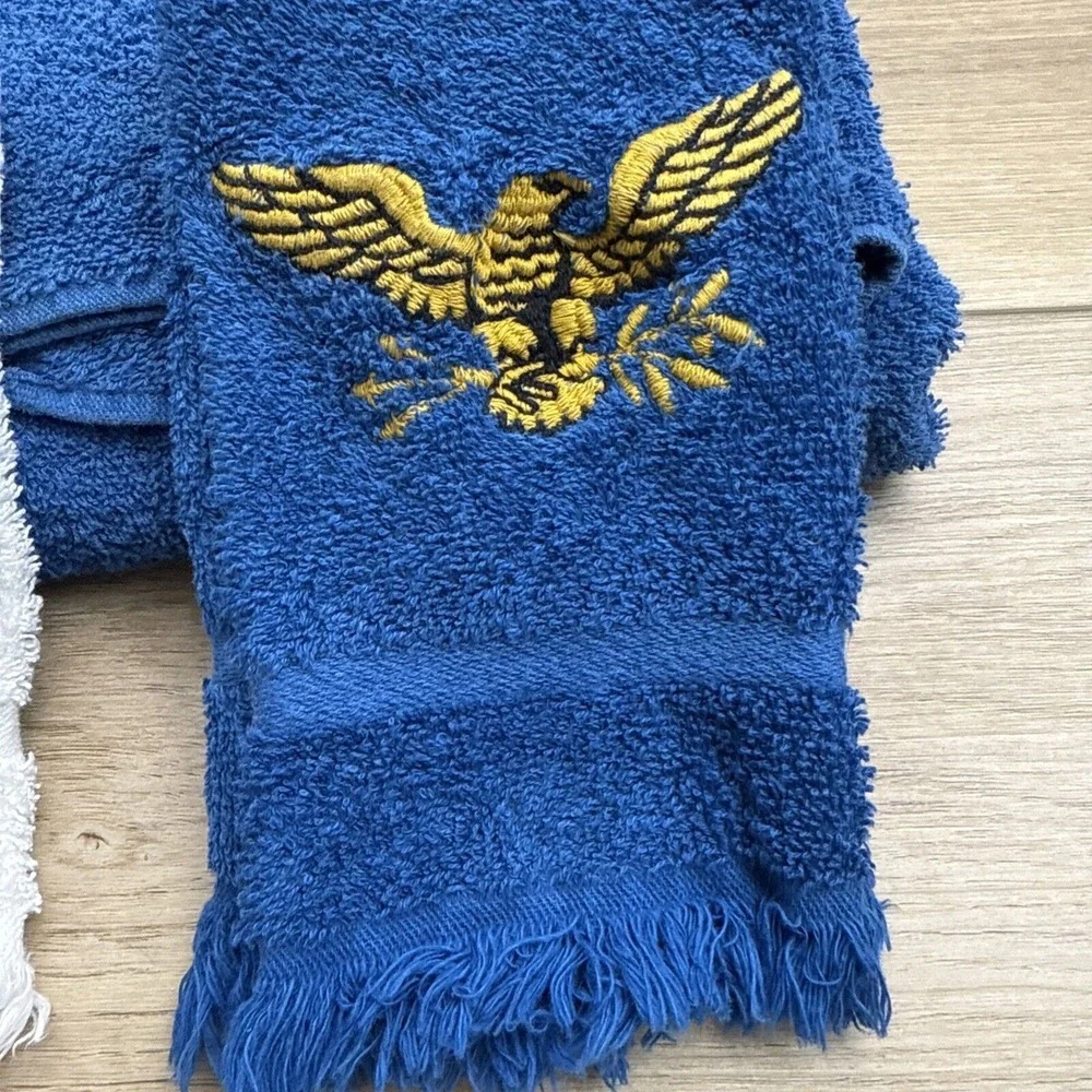 Vintage American‎ Eagle Embroidered Towels Set Patriotic American